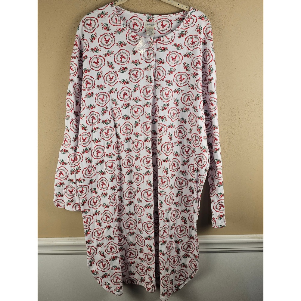 NWOT Vintage Nordstrom Intimates Womens Christmas Floral Ribbon Nightgown OS